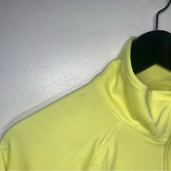 Lou & Grey Long Sleeve Zip Up Women’s Small Neon Yellow Spandex Athletic Sweater - Picture 8 of 15